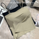 thumbnail image 1 of Camisola de seda de hielo con espalda descubierta para mujer, ropa interior antiexposición con almohadilla para el pecho, sujetador de una pieza sin costuras para verano, 1 of 4