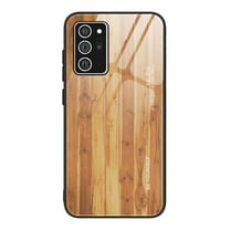 Galaxy Note 20 Ultra Case Cover, Allytech Wooden Texture Silicone Frame Tempered Glass Anti-scratch Wireless Charing Support Back Cover for Samsung Galaxy Note 20 Ultra