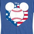 thumbnail image 3 of Disney - Americana - Mickey Baseball Flag Diamond - Women's Short Sleeve Graphic T-Shirt, 3 of 5