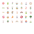 thumbnail image 2 of YEZDIX Easter Bunny Multicolor Waterproof Stickers for Laptops Notebooks Suitcases, 2 of 5