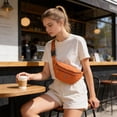 thumbnail image 6 of Simple Style Casual Chest Bag, Durable Shoulder Sling Pack, Large Capacity Outdoor Sports Waist Bag, Multi-Layer Design for Hiking, Travel, Daily Use and Versatile Carrying, 13*8in, Brown, 6 of 6