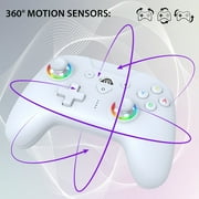 Subsonic – Wireless controller for Switch and Switch Oled – Wireless gamepad controller with LED, vibrations ant 6 axis gyro - White