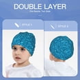 thumbnail image 6 of Xecao Blue Glitter Print Beanie Hat Toddler Girls Boys, Baby Hats Winter Warm Knitted Thermal, Kids Winter Caps, 6 of 7