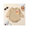 thumbnail image 2 of Seyurigaoka Toddler Baby Girls Boys Autumn Jumpsuit Cartoon Sun/Letter Print Long Sleeve Round Neck Romper for 0-18M Infant Kids, 2 of 8