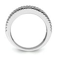 thumbnail image 2 of Auriga 925 Sterling Silver Rhodium-plated Lab Cr Blue Spinel & CZ Ring for Women Size- 7, 2 of 5