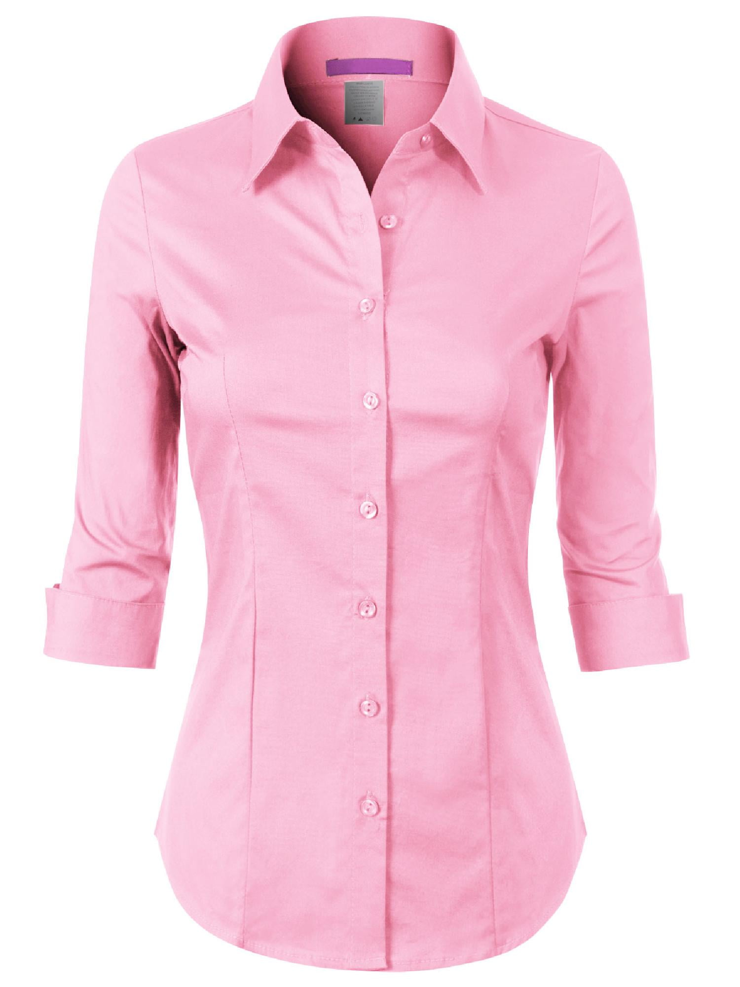 Fashion 3/4 Sleeve Stand Collar Daisy Casual Regular Shirt