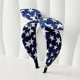 thumbnail image 2 of NMMUED 4th of July Headband,red White and Blue Headband Patriotic Hairband with Bow Fourth of July Hair Accessories A1 Blue One Size, 2 of 6