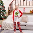thumbnail image 5 of Conjuntos de pijamas navideños familiares a juego Grinch 2024, pijama de Grinch con parte superior y pantalones de pijama a cuadros, pijama de Grinch para niños y adultos para la familia, 8 Años, 5 of 5