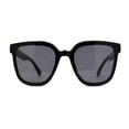 thumbnail image 1 of Womens Metal Brow Line Inset Lens Horn Rim Fashion Sunglasses All Black, 1 of 5