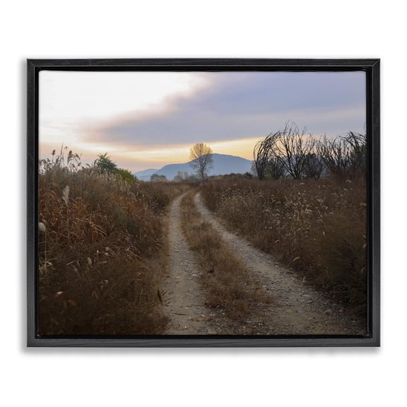 Stupell Industries Farmhouse Rural Trail Landscape Black Floating Frame Canvas Art, 31 x 25, by Lil' Rue
