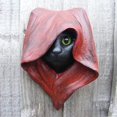 thumbnail image 3 of Estatuilla de gato de bruja negra para Halloween, gato misterioso con una capa - Decoración para colgar en la pared oso de fresa Electrónica, 3 of 5