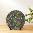 thumbnail image 6 of Balery Forest Animals And Plants Print Bone China Decorative Plate Ceramic Dinner Plates Art Crafts with Display Stand-7in, 6 of 6