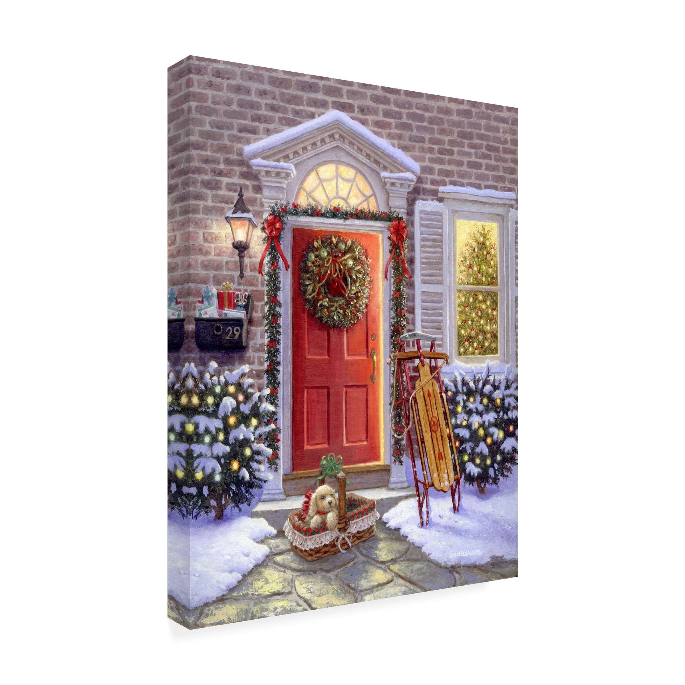 Ruth Sanderson 'Christmas Doorway' Canvas Art