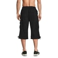 thumbnail image 4 of Men's Capri Pants Twill Elastic Below Knee Cargo Shorts with 7 Pockets 3/4 Capri Long Shorts, 4 of 9