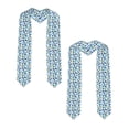 thumbnail image 2 of Easygdp Golden Blue Snowflakes Unisex Adult Graduation Stole Shawl 36" Long for Academic Commencements Shawl-Sharp Corner, 2 of 7