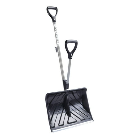 18 Inch Steel Snow - Snow Joe SJ-SHLV01-GRY Shovelution Strain-Reducing Snow Shovel (Gray) | 18-Inch | Spring Assisted Handle