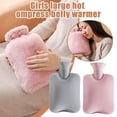 thumbnail image 2 of TQEHS Botella de agua caliente de goma con funda de felpa suave (67 oz) NUEVA 2000 ml fl. I4I7, 2 of 6