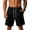 Black, variant on Men's Casual Athletic Sweat Shorts Elastic Drawstring Waist Side Pockets Soft Knit Shorts, 3XL