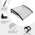 thumbnail image 4 of Gundir Awnings Eaves Canopy Rain Sun Protection for Door and Window Clear Board Black Holder ABS Polycarbonate Aluminum 1 Pack 40x38 in, 4 of 8