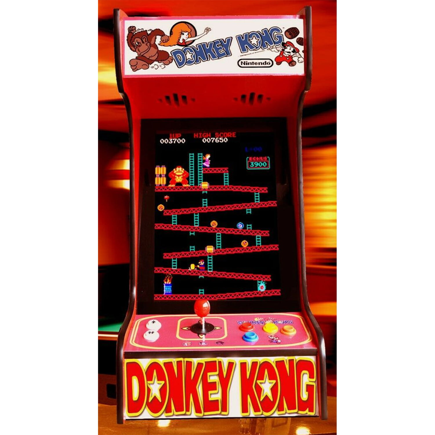Vertical Tabletop/ Bartop Donkey Kong Arcade Machine with 412 Classic Games New 