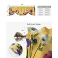 thumbnail image 5 of Colorful Flower Yellow Small Curtain Rod Pocket Short Curtains Home Decor Partition Cabinet Door Window Curtains, 5 of 6