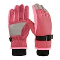 thumbnail image 2 of Dyfzdhu Winter Outdoor Kids Snow Skating Snowboarding Windproof Warm Ski Gloves Hot Pink, 2 of 3