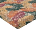 thumbnail image 4 of Ambesonne Ethnic Boho Fitted Sheet, Tropical Leafy Palms, Full Size, Burnt Sienna and Dark Teal, 4 of 5