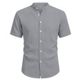 thumbnail image 3 of CONZONE Mens Buttons Down Shirts Short Sleeve Shirts for Men Trendy Solid Color Slim Soft Lightweight Summer Tops, 3 of 7