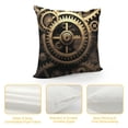 thumbnail image 4 of JEUXUS  Cool Steampunk Gears Print Corduroy Soft Throw Pillow Covers, Decor Cushion Sham Stuffers for Sofa and Couch, 4 of 5