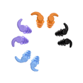 thumbnail image 2 of 3 Paires de Bouchons d'Oreilles en Silicone, Bouchons d'Oreilles de Natation Étanches pour Adultes, Réutilisables, Noir+orange+bleu, 2 of 5