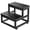 Black-Thickness: 1 INCH, variant on Step Stools For Adults  Heavy Duty Stepping Stool Wooden Bed High Beds Non-slip 2 Bedside Foot With 500 Lb Capacity Bedroom Kitchen Bathroom Outside Easy Assembly Teak