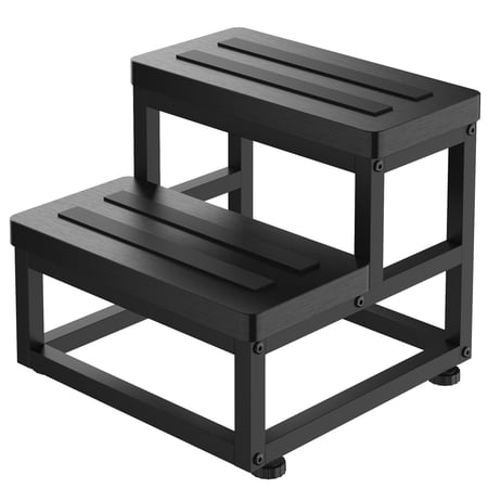 Step Stools For Adults Heavy Duty Stepping Wooden Bed High Beds Non-slip 2 Bedside Foot Stool With 500 Lbs Capacity Bedroom Kitchen Bathroom Outside Easy Assembly
