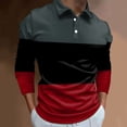 thumbnail image 2 of YDLCAFD Mens Spring and Autumn Long Sleeve Lapel T Shirt Loose Fashion, 2 of 4