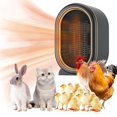 thumbnail image 1 of Värmefläkt för hundkoja, elektrisk husdjursvärmare vinter med 2 lägen termostat, för utomhus hönshus inomhus kaniner katter bärbar växthusvärmare, 1 of 5