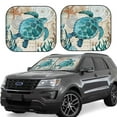 thumbnail image 2 of Picia Watercolor Sea Turtle 2 Piece Car Windshield Sun Shade Foldable | Foldable Sun Shield for Front Window Blocks UV Rays and Keeps Your Vehicle Cool-, 2 of 7