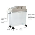 thumbnail image 7 of Rice Storage Container, Flour Container, Airtight Large Pet Dog Cat Food Storage Dispenser Bin with Wheels, Scoop & Measuring Cup, Collapsible Kitchen Dry Food Holder for Rice Cereal Kibble, 7 of 7
