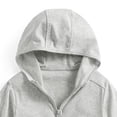 thumbnail image 5 of YDFCWXW Kids Full Zip-Up Hoodie Solid Sweatshirt Boys Girls | Cord-free Hood Design with Front Pocket Casual Daily (Light Gray, 11-12 Years), 5 of 7