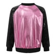 thumbnail image 2 of YONGHS Girls Sequins Metallic Zip Up Bomber Jacket Shiny Flight Jacket Coat 70's Disco Costume Clubwear Pink 12, 2 of 6