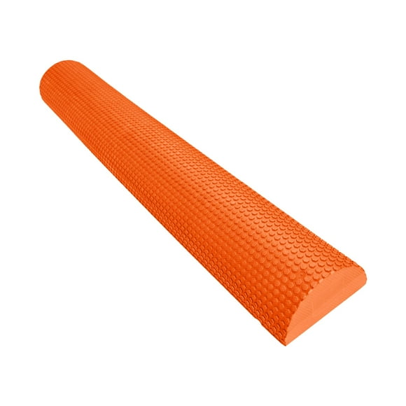 Decodeary EVA Half Foam Roller High Density Orange Pliability Foot 45cmx7.5cm Massage Back for Legs Back Orange 60x7.5cm