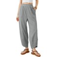 thumbnail image 3 of TRUBKH Womens Sweatpants Cargo Pants Vintage Pants Corduroy Flare Pants Women Concert Pants for Women Wool Pants for Women Flare Pants Gray 1 Xl, 3 of 7