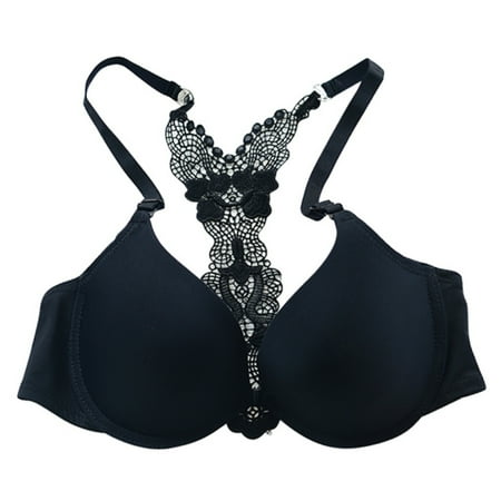

Saient Lady Solid Color Bras Women Push Up Bra Deep V Sexy Brassiere