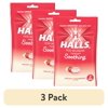 (3 pack) HALLS Throat Soothing (Previously HALLS Breezers) Creamy Strawberry Throat Drops, 25 Drops