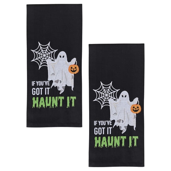 Park Designs Haunt It Black Dishtowel Set of 2