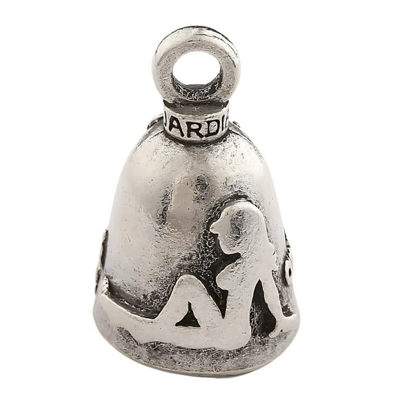 Guardian Bell Mud Flap Girl Good Luck Bell W/Keyring & Black Velvet Gift Bag | Motorcycle Bell | Lead-Free Pewter | Good Luck Gift To Friends & Family | Bike Bell | Made In Usa