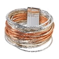 thumbnail image 3 of Pulsera para mujer, regalo, fácil de llevar, con cierre magnético, accesorios de moda, zinc. Oro Plata Cham, 3 of 8