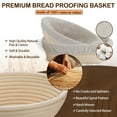 Mirdinner Bread Proofing Basket Set, 9 Inch Round & 10 Oval Bread ...