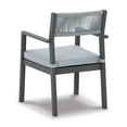 thumbnail image 4 of Benjara Arto 24 Inch Outdoor Dining Armchair Set of 2, Rope Back Cushion, Gray Wood, 4 of 5