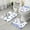 Pink Butterfly Flower, variant on White Purple Butterfly Plant Pattern Bathroom Rugs Sets 3 Piece,Toilet Cover Set,Absorbent Non Slip Bathroom Mats Sets with U-Shaped Contour Rug Toilet Rug Set