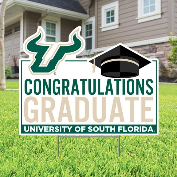 Color Shock Products Congratulations Graduate Lawn Sign compatible with University of South Florida