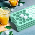 thumbnail image 7 of Mini Ice Cube Tray with Lid and Bin: TINANA Hexagonal Small Ice Trays for Freezer - Easy Release Honeycomb Nugget Ice Tray with Lid - Green, 7 of 7